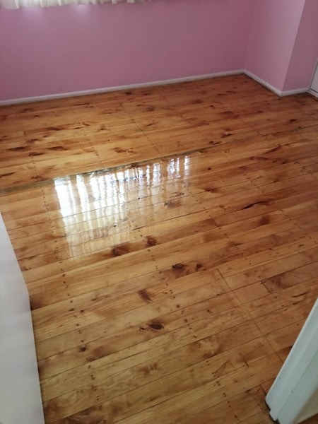 Sanded and Polished floor